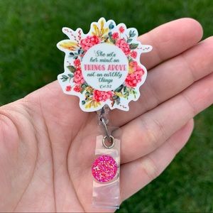 Bible Verse Christian Quote Nurse Retractable Badge Holder Christmas Gift